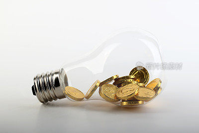 Coins in Light Bulb